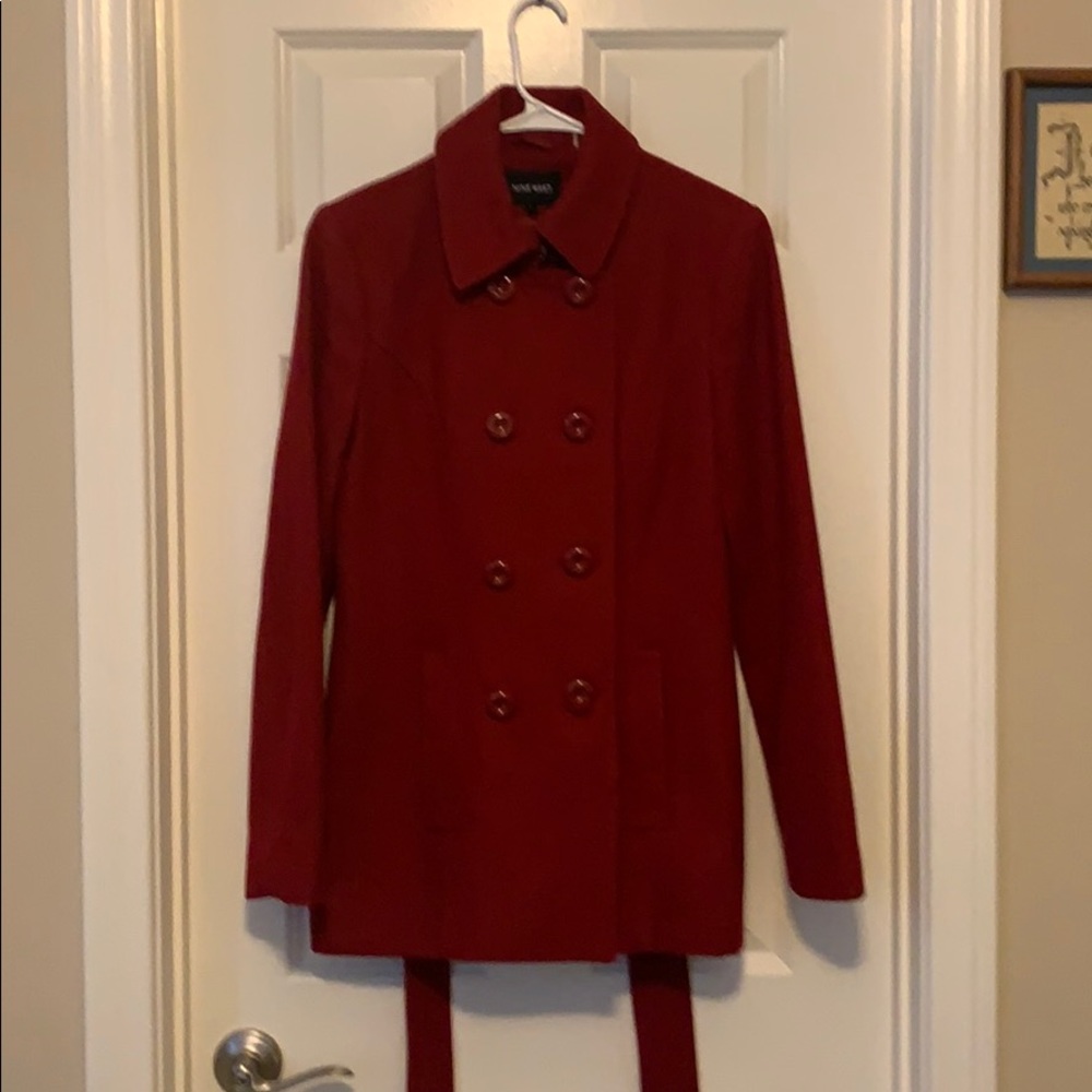 Nine West red wool coat